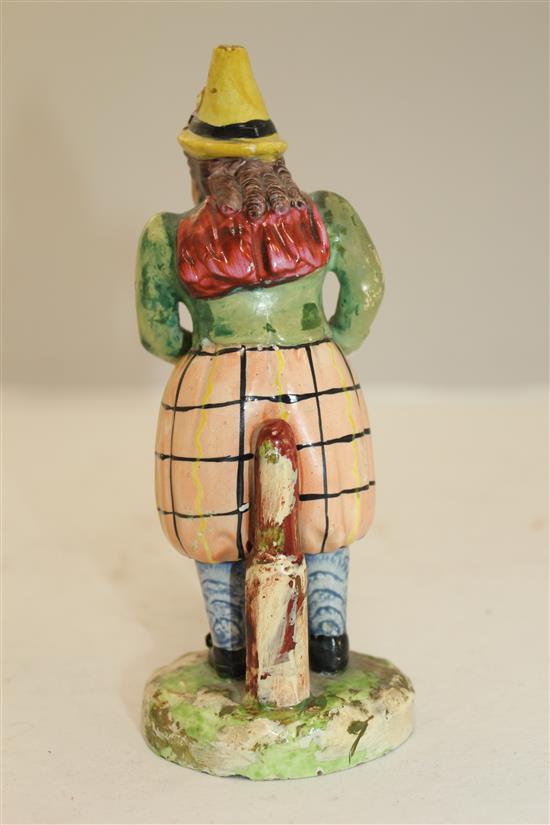 A Staffordshire pearlware theatrical figure of John Liston as Van Dunder, c.1820, 17cm